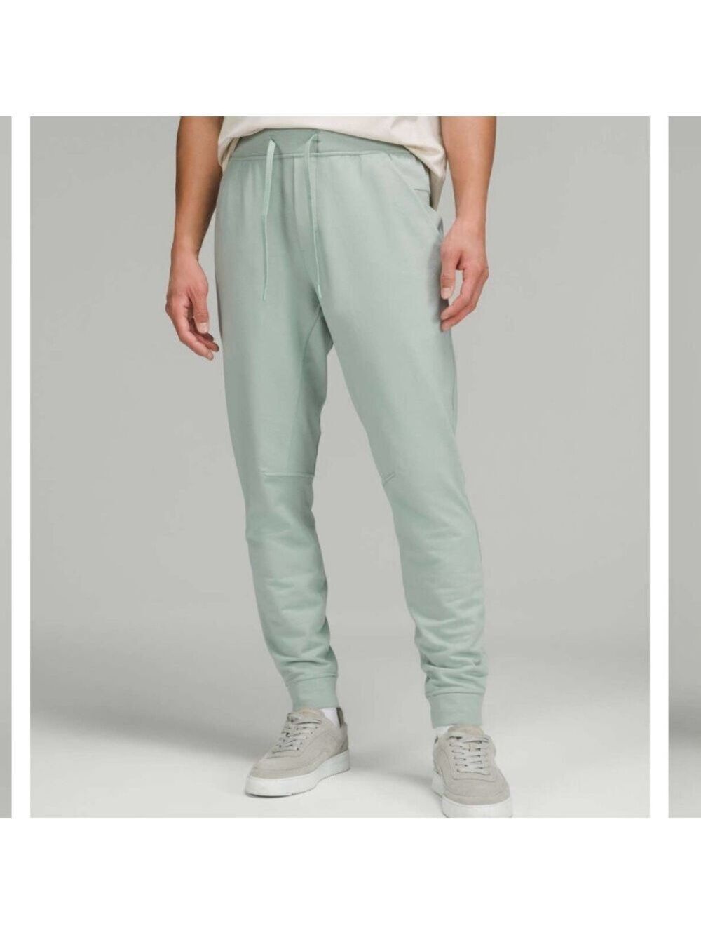 Lululemon City Sweat Jogger Silver Blue Light Green French Terry Pants Medium M